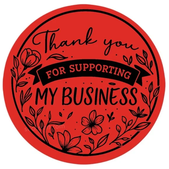 Thank You for Supporting My Business Sticker 2β | Floral Label for Packaging - Picture 9 of 14